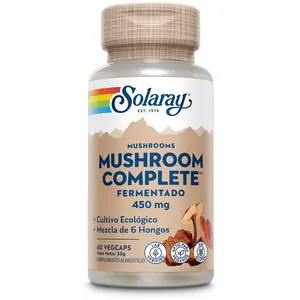 Comparateur de prix : Solaray - Champignong fermentés 60 capsules végétales de 450mg
