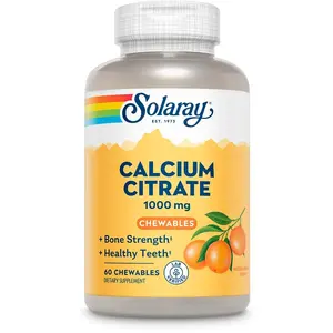 Comparateur de prix : Merkloos / Sans marque Solaray - Solaray Calcium Citrate 1000mg saveur orange 60 comprimés à