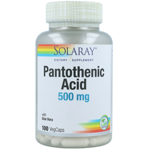 Comparateur de prix : Solaray Acide Pantothénique 500mgr 100 Unités One Size