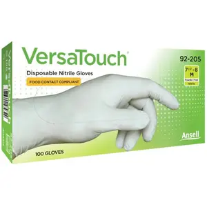 Comparateur de prix : Ansell Gants VersaTouch 92-205, Taille 7,5-8 (Boîte de 100 pièces)