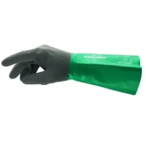 Gants AlphaTec 58-435,Nitril, vert /gris,Taille 8 (Par 12)Vendu parcontorion