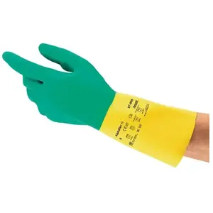 Gant protection chimique Bi-Colour 87-900 taille 8,5-9 vert/jaune EN 3... pas cher