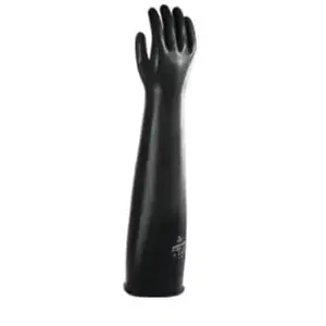 Comparateur de prix : Ansell AlphaTec 87-108 Gants de Protection Chimique en Latex, avec Manchette Longue (61cm), Très Résistants à l'Abrasion et Réutilisables, Sécurité Industrielle, Noir, Taille L (1 Paire)