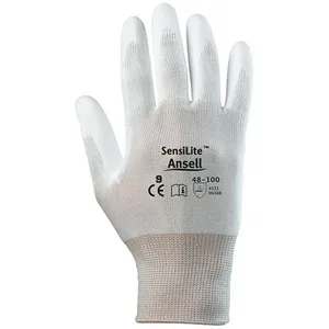 Unbekannt Gant de protection SensiLite 48-100,Gr.10,blanc,teilb (Par 12) pas cher