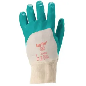 Gants en coton Ansell Easy Flex 47-200 avec 3/4 nitrile vertVendu parcontorion