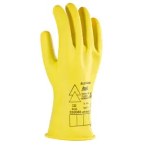 Comparateur de prix : Ansell Paire de gants pourélectriciens E013Y, 500 V c.a., Taille des g...