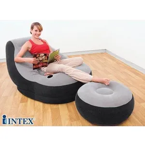 Ensemble fauteuil + pouf gonflables ultra lounge - intex