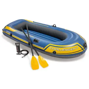 Bateau Intex Challenger 2 - Gonflable - Vinyle - Bleu pas cher