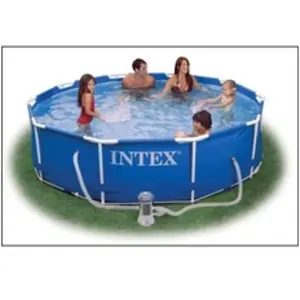 Intex Piscine Ronde avec Cadre en Acier Bleu 366 x 76 cmVendu parcarrefour