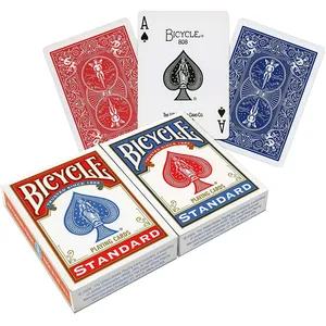 US Playing Card Co. Cartes à jouer Bicycle - Taille Poker - Paquet de 2, ROUGE & BLEU pas cher