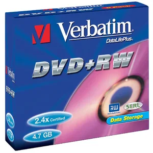 Comparateur de prix : DVD+RW - VERBATIM - 4x - 4.7 Go - Boitier cristal (Pack de 5)