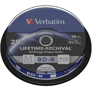 Comparateur de prix : Verbatim M-DISC Blu-ray 25 Go Verbatim 43825 tour 10 pc(s) imprimable