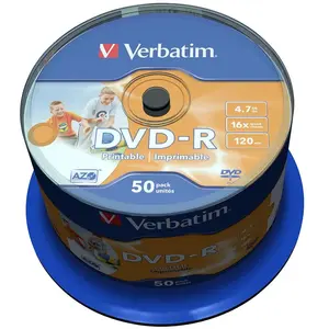 Comparateur de prix : Verbatim - 50 x DVD-R - 4.7 Go 16x - surface imprimable photo large - spindle