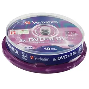 Comparateur de prix : Verbatim 43666 8.5Go 8x double couche DVD+R Matt Silver - 10 Pack Spindle