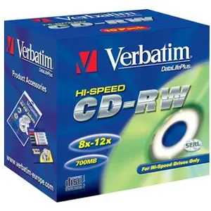 Comparateur de prix : CD-RW Verbatim - Pack de 5 - Boitier Slim - 700 Mo - 80 min - Vitesse 12x