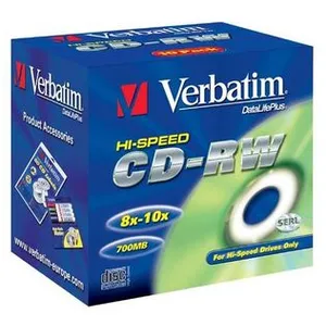 Comparateur de prix : CD-RW - Verbatim - 12x - 700 Mo - 10 pièces - Coffret à bijoux