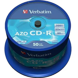 Comparateur de prix : Verbatim CD-R AZO 700 Mo 52X CRYSTAL SURFACE Cake 50