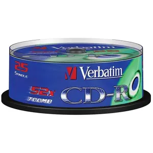 Comparateur de prix : CD-R VERBATIM 700 Mo 52x (25) - Spindle de 25 CDR avec Extra Protection