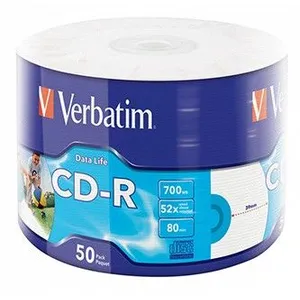 Comparateur de prix : Verbatim DataLife - 50 x CD-R - 700 Mo (80 min) 52x - surface imprimable - spindle