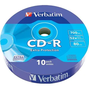 Comparateur de prix : CD-R Verbatim Extra Prot Wrap - 10 supports - 700 Mo - 80 min - Vitesse 52x