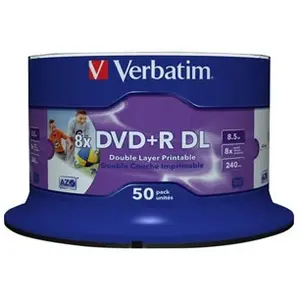 Lot de 50 DVDR 8x Verbatim - Double couche - Imprimable Import Royaume Uni pas cher