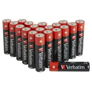 Verbatim Battery Alkaline, Mignon, AA, LR6, 1.5V , Blister (20-Pack) (49877)