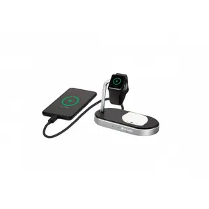 Comparateur de prix : VERBATIM 49556 Chargeur sans fil - 3 en 1, Qi, MFi, WCS-02, noir
