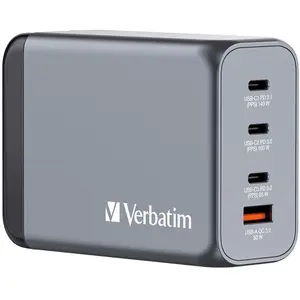 Comparateur de prix : Verbatim GNC-240 Chargeur GaN 240 W avec 1 port USB-C® 140 W / 1 port USB-C® 100 W / 1 port USB-C® 65 W / 1 port USB-A QC 3.0 (EU/UK/US)