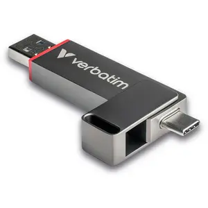 Comparateur de prix : Clé USB-C et USB-A Verbatim Dual QuickStick 1 To - Gris - USB 3.2