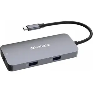 Verbatim Adapter Hub Usb-C - Hdmi/Usb-C /Eternet/2Xusb-A 3.0 Aluminium/Aluminum 32150 pas cher