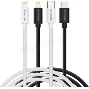 Câble USB-C vers Lightning Verbatim 1 m 2 unités pas cher
