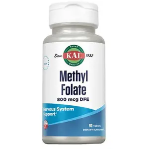 Comparateur de prix : Kal Comprimés Methyl Folate 800mcg Vitamins 90 Unités One Size
