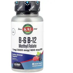 Kal Comprimés de Méthyl Folate B-6 B-12 60 uVendu parbikeinn