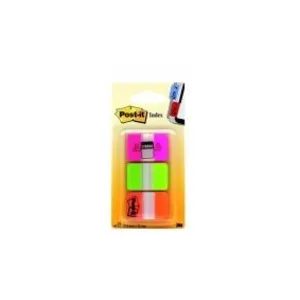 Post-it® Marque-pages rigides - POST-IT - Lot de 88 - Couleurs vives - Rose, vert, orange pas cher