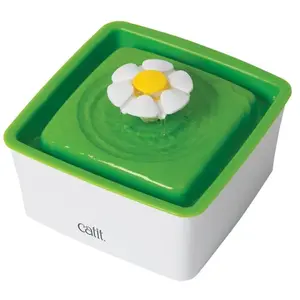 Comparateur de prix : Laroy Duvo Distributeur Chat   Catit Fontaine à eau Flower Mini coloris vert   1,5 litres