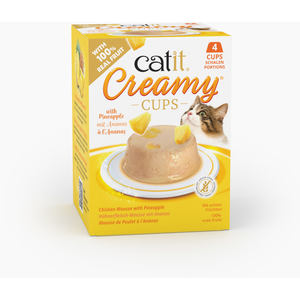 Catit Pâtée Crémeuse Pour Chat Au Poulet Et à L´ananas 4x25 G pas cher