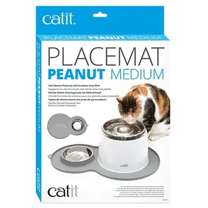 CAT IT Napperon en forme d'arachide - Format moyen - Gris - Pour chat