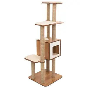 Comparateur de prix : Catit Vesper Katzenmöbel High Base XL, walnuss, Kubus-Höhle mit 3 Plat...