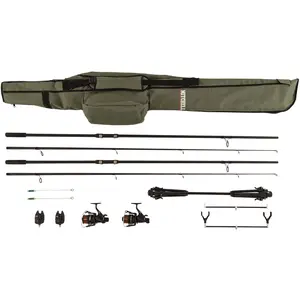 Comparateur de prix : Mitchell Fishing GT Pro Kit de pêche, Canne à pêche et Moulinet, Noir, 1,13 kg
