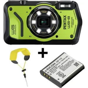 Pentax WG-8 kit avec batterie DB110 et dragonne - Vert pas cher