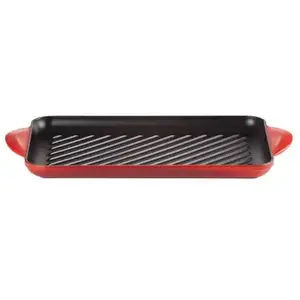 Comparateur de prix : Gril rectangulaire fonte émaillée cerise 32 x 21 cm Le Creuset