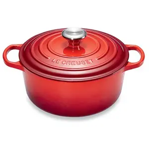 Comparateur de prix : Le Creuset - Cocotte en fonte ronde rouge cerise 24 cm Signature