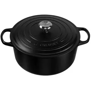 Comparateur de prix : LE CREUSET Signature - Casserole avec couverture - 28 cm - 6.7 L - rond - noir mat