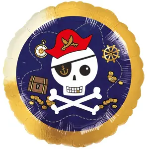 Comparateur de prix : amscan ballon aluminium rond pirate carte aux trésors 43cm bleu - 4331975