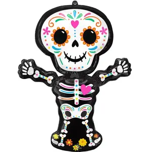 Comparateur de prix : Anagram Ballon Aluminium 86 cm - Dia de los Muertos Holographique