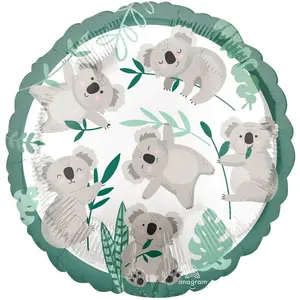 Comparateur de prix : ballon aluminium rond koala eucalyptus hawaï 43cm - 4255401