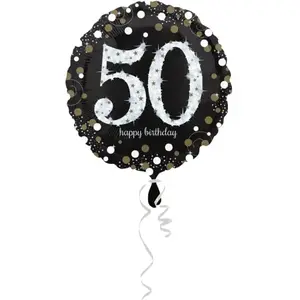 Amscan Ballon Anniversaire rond 50 ans argent pas cher