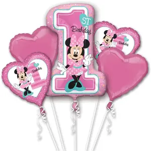 Comparateur de prix : Anagram Bouquet de 5 ballons Alu - Minnie™ - 1er Anniversaire