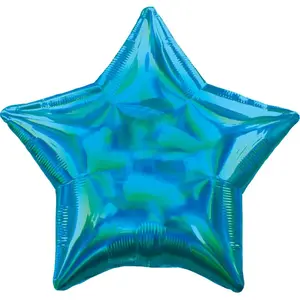 Amscan RueDeLaFete Ballon aluminium etoile 48 cm : Bleu cyan pas cher