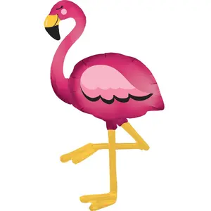 Comparateur de prix : RueDeLaFete Ballon aluminium XL - 172 cm : Flamant Rose marcheur
